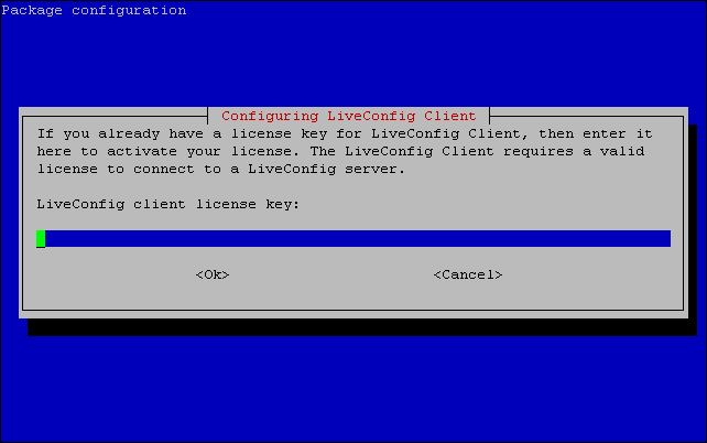 License key prompt